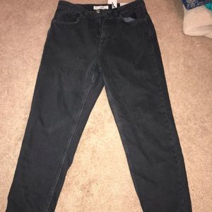 Topshop Black Mom Jeans High Waisted